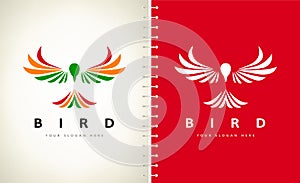 Bird logo vector. Logo design vector illustration.